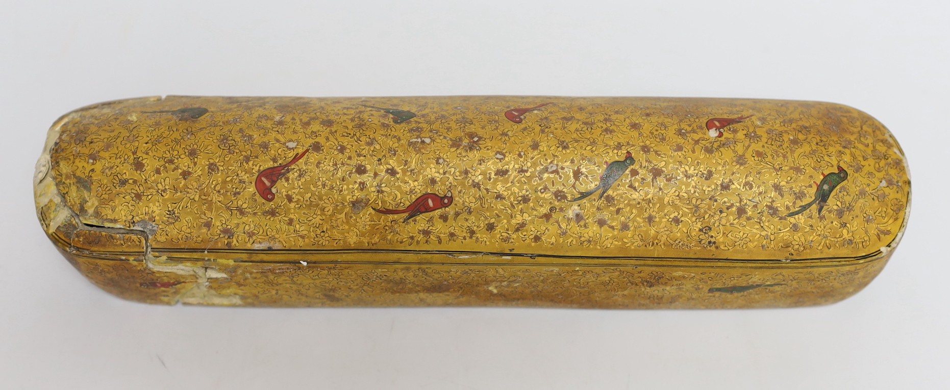 A 19th century Persian papier mache scribe's box, 30cms long